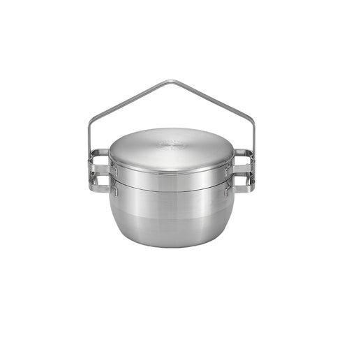 DO-25 Premium Polished Outdoor Stainless Steel Dutch Oven, 6-Inch