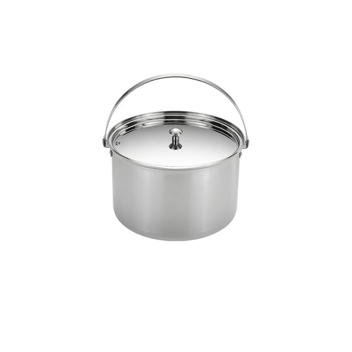 CC-24 Large Camping Outdoor Stockpot | Stainless Steel Aluminum Three-Ply Steel Pot, 5.8L