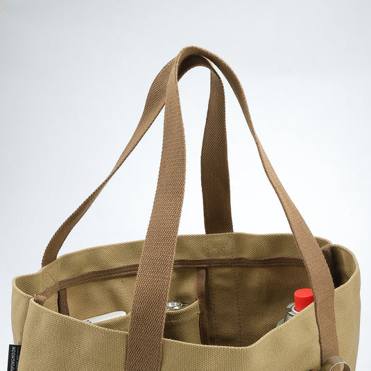 B-189 Open Top Canvas Tote Bag Long Handle Camping Gear Storage Case