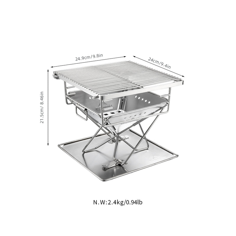 Load image into Gallery viewer, X-MINI-PRO Tabletop Charcoal Grill, 9.65-inch Portable Wood Burning Grill &amp; Fire Pit with Carrying Bag
