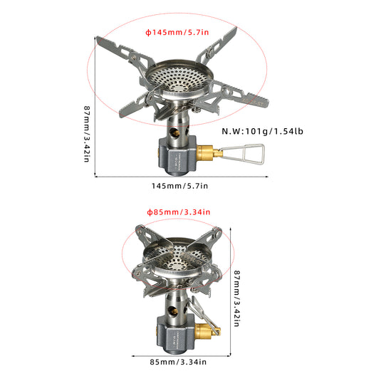 XD-2-NE High Power Backpacking Stove with Regulator, Lightweight & Compact