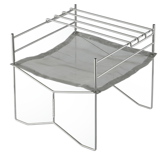 SOLO-202 Portable Mesh Fire Pit with Cooking Grate, Carry Bag