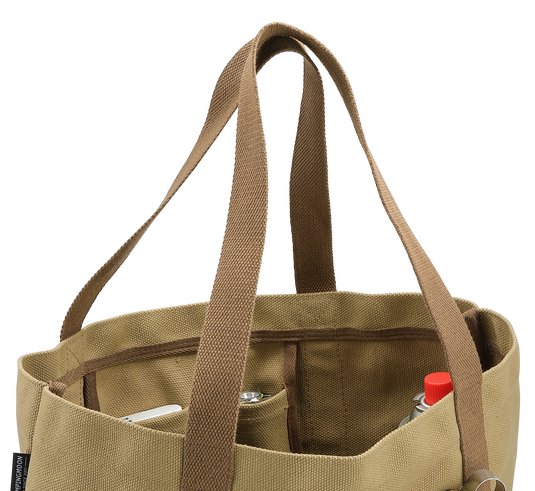 B-189 Open Top Canvas Tote Bag Long Handle Camping Gear Storage Case