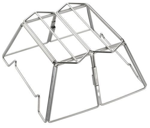 MT-2-ST Collapsible Stainless Steel Campfire Cooking Stand Trivet for Outdoor Camping