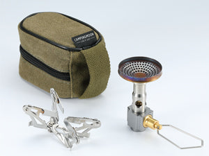 CANVAS STORAGE BAG
Pot holder of this mini backpacking stove can be folded into attached canvas storage bag. Easy to carry with.